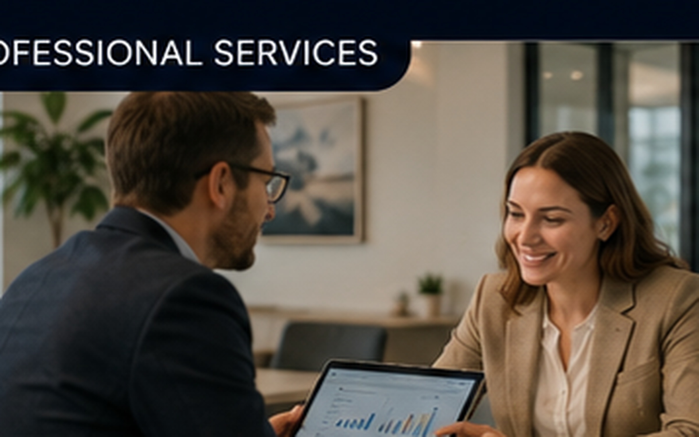 Professional services client meeting representing client review growth and reputation