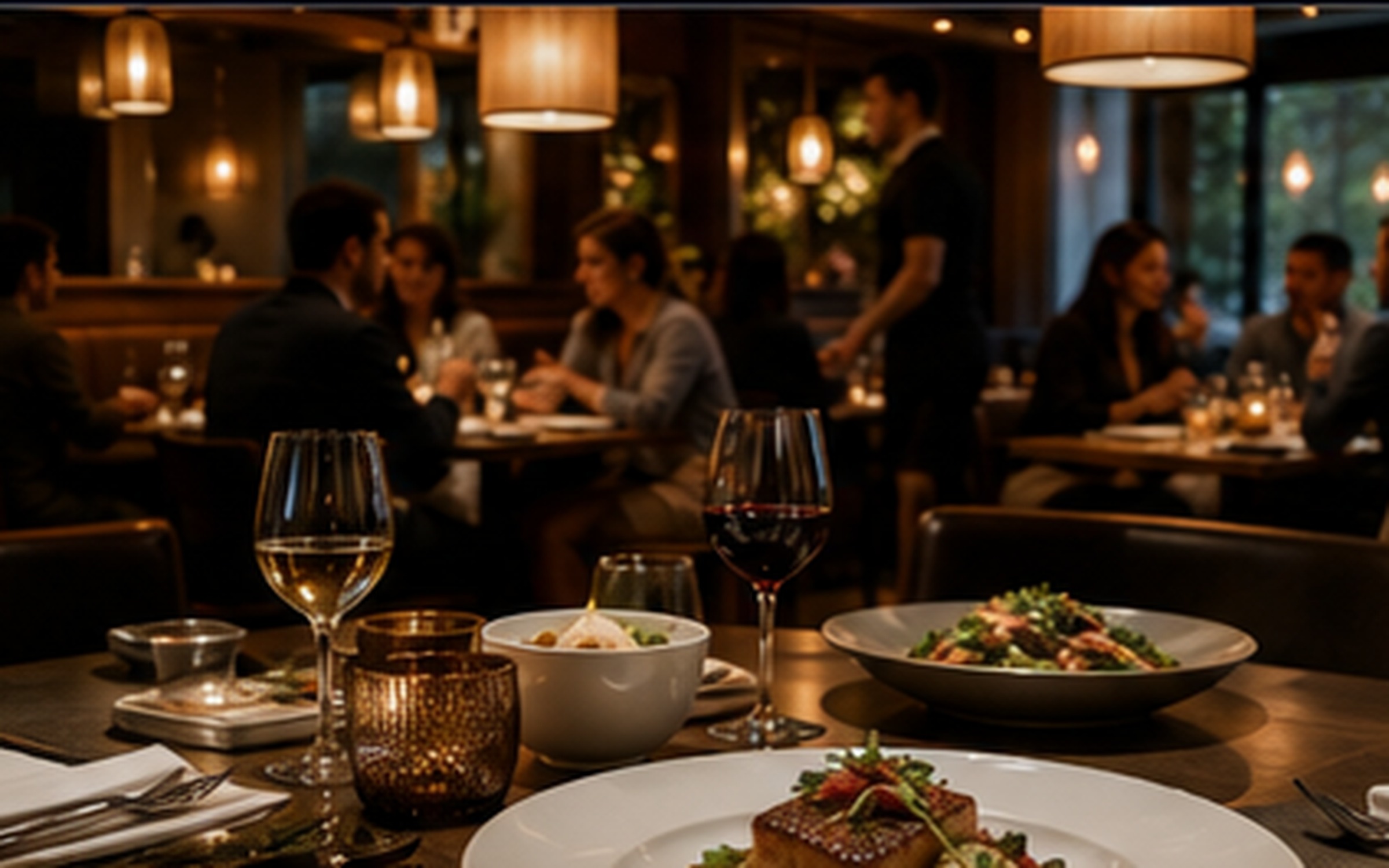 Premium restaurant dining room representing restaurant review growth and guest feedback